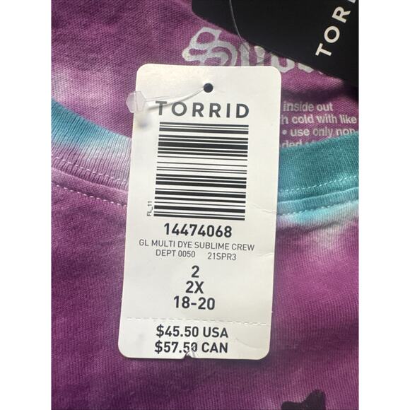 Sublime Mens T Shirt Multicolor Tie Dye Short Sleeves Crew Neck Graphic Size XXL - Picture 3 of 6